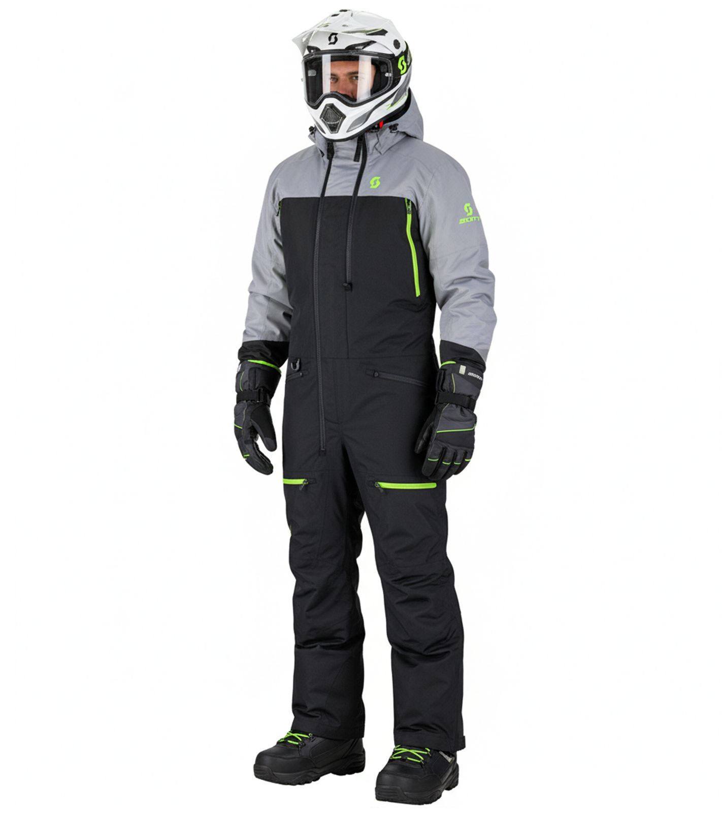 SCOTT Roop Dryo Monosuit Herren Winter-/Schneemobil-Einteiler mit DRYOsphere Membran Motorfahrten im Schnee Winter-Offroad-Einsatz 278409 4231 Schwarz/Grau von SCOTT