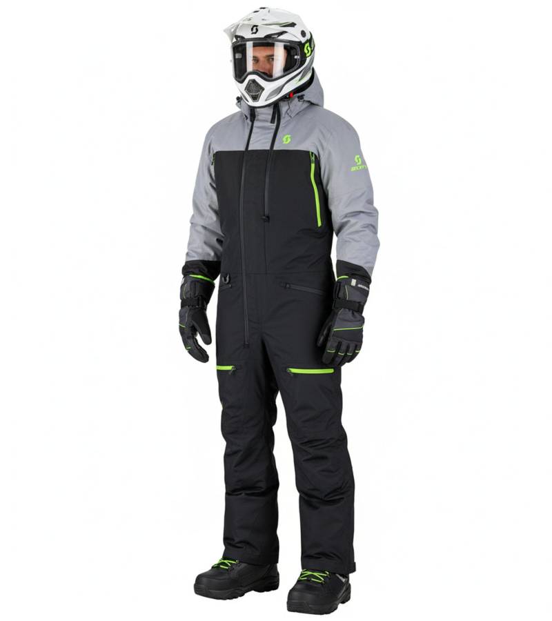 SCOTT Roop Dryo Monosuit Herren Winter-/Schneemobil-Einteiler mit DRYOsphere Membran Motorfahrten im Schnee Winter-Offroad-Einsatz 278409 4231 Schwarz/Grau von SCOTT