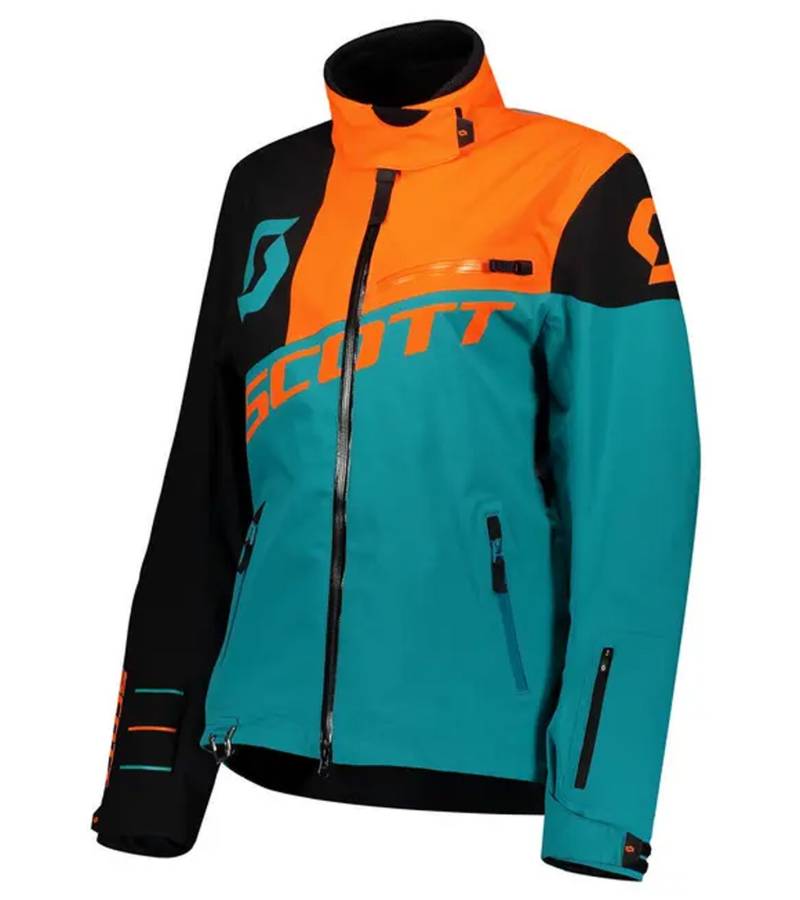SCOTT Shell Pro Damen Moto-Cross Jacke Bike-Jacke mit Dryosphere Membran Softshell-Jacke 245005 5735 Blau/Orange von SCOTT