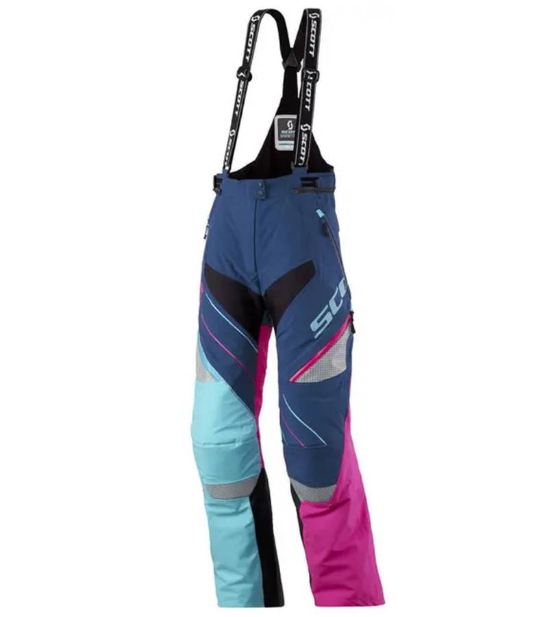 SCOTT Shell Pro Damen Moto-Cross Latz-Hose Motorsport-Kleidung wasserdichte Softshell-Hose 245006 5340 Blau/Pink von SCOTT