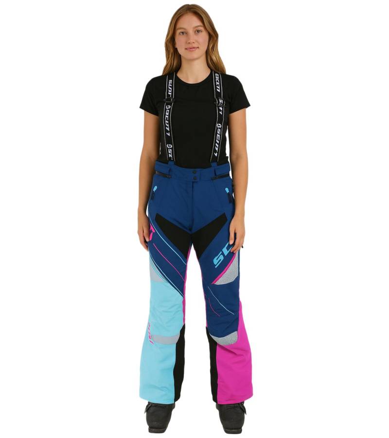 SCOTT Shell Pro Damen Moto-Cross Latz-Hose Motorsport-Kleidung wasserdichte Softshell-Hose 245006 5340 Blau/Pink von SCOTT