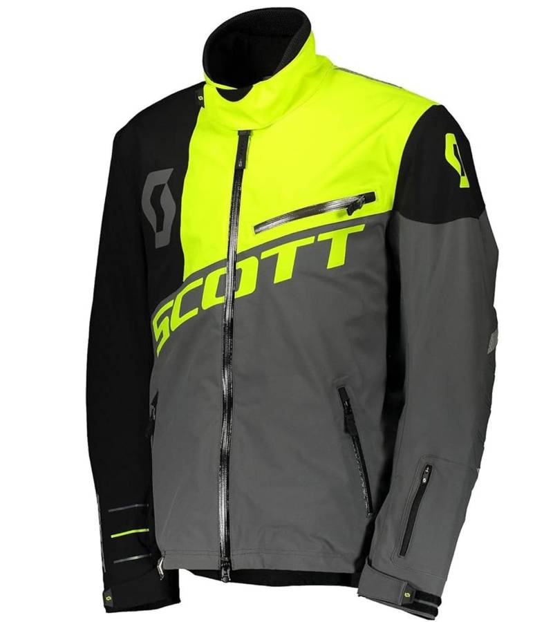 SCOTT Shell Pro Herren Moto-Cross Jacke Bike-Jacke mit Dryosphere Membran Softshell-Jacke 245000 5731 Grau/Schwarz/Neongelb von SCOTT