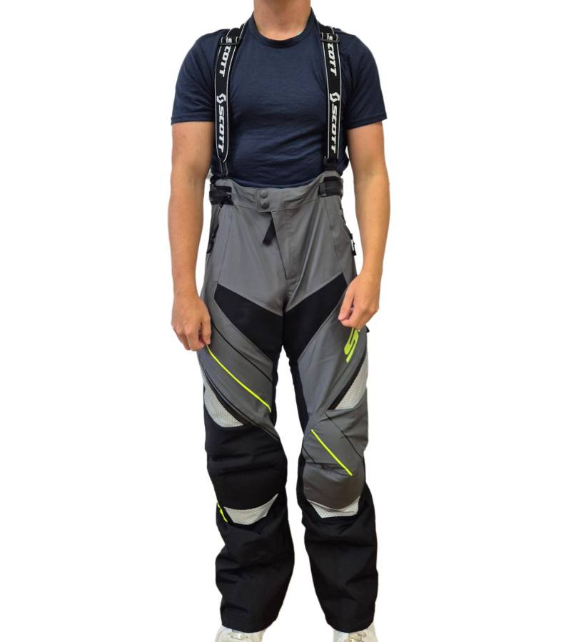 SCOTT Shell Pro Herren Moto-Cross Latz-Hose Motorsport-Kleidung wasserdichte Softshell-Hose 245001 5731 Schwarz/Grün/Grau von SCOTT