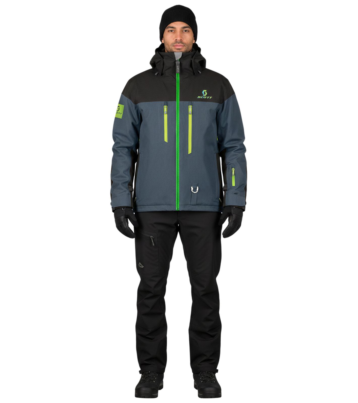 SCOTT Snow Flex Dryo Herren Ski-Jacke mit DUROxpand Technologie Schneemobil-Jacke 10.000 mm Wassersäule 412134 7378 Navy von SCOTT