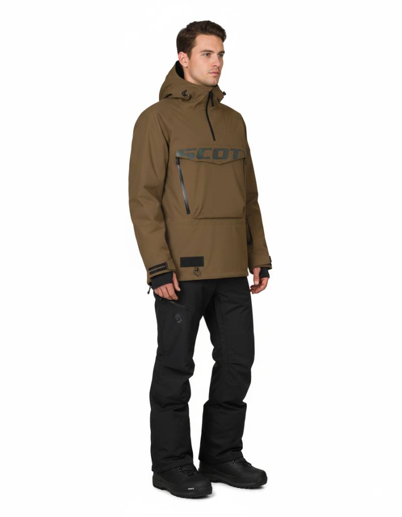 SCOTT Snow XT Flex Dryo Herren Ski-Pulloverjacke Schneemobil-Jacke 15.000 mm Wassersäule Troyer-Jacke 278414 7056 Braun von SCOTT