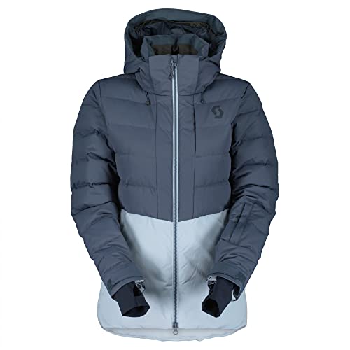 Scott W Ultimate Warm Jacket Colorblock-Blau - Daunen Isolierte wasserdichte Damen Skijacke, Größe XS - Farbe Metal Blue von SCOTT