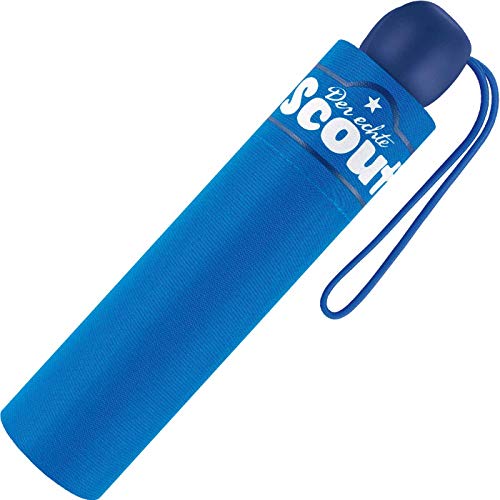 Scout Kinder Regenschirm Taschenschirm Schultaschenschirm mit Reflektorstreifen extra leicht royal Blue von Scout