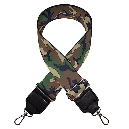 SCRAWLGOD Breiter Taschengurt in Camouflage-Grün, Ersatz-Laptop-Schultergurt, 1 Packung, breiter Gurt für Crossbody-Tasche, Gurt zum Halten von Tasche für Aktentasche, Computer-Umhängetasche von SCRAWLGOD