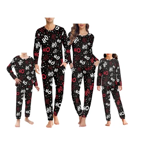SCRAWLGOD Familie Passende Pyjamas für Frauen Personalisierte Pjs Urlaub Nachtwäsche Nachtwäsche Sets Langarm Pjs, Weihnachten Ho, 42 von SCRAWLGOD