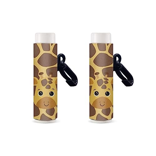 SCRAWLGOD Lippenstift-Organizer, schöner Lippenstift-Schlüsselanhänger, Lippenstift-Etui, Organizer für Reisen, Party, Frauen, Reisezubehör, Niedliche Giraffe, Einheitsgröße von SCRAWLGOD