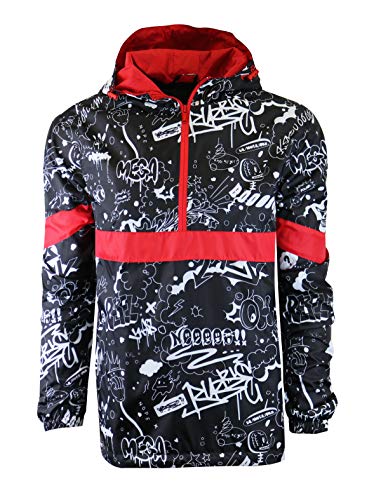 SCREENSHOT BRAND Leichte Regenjacke mit Kapuze, wasserabweisend, mit Reißverschluss, S51051-schwarz, L von SCREENSHOT