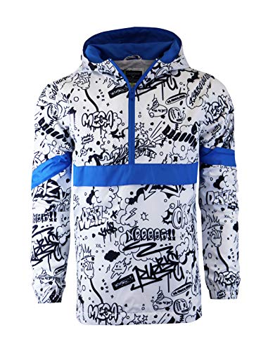 SCREENSHOT BRAND Leichte Regenjacke mit Kapuze, wasserabweisend, mit Reißverschluss, S51051-weiß, XL von SCREENSHOT