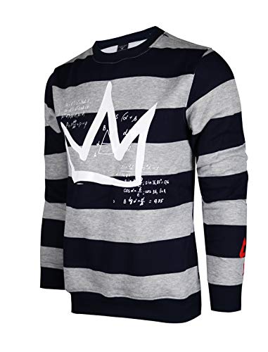 SCREENSHOT Crewneck 9102 Urban Hip Hop Premium-Fleece-Pullover für Herren, Activewear Street Fashion Crew Neack Sweatshirt, F11963-hg/Stp, Medium von SCREENSHOT