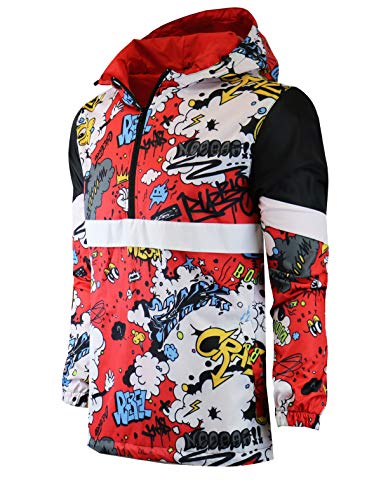 Screenshot Leichte Regenjacke mit Kapuze, wasserabweisend, mit Reißverschluss, S51051-rot, L von SCREENSHOT