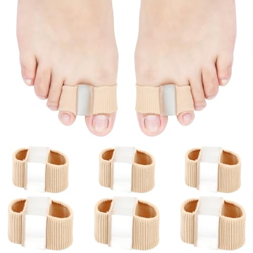 6 Stück Zehenspreizer Hallux Valgus,Hallux Valgus Korrektur Silikon,Silikon Großzehenabstandshalter mit 2 Schlaufen,Hallux Valgus Korrektur Zehenspreizer für Überlappende Zehen für Frauen Männer von SCROLIEY