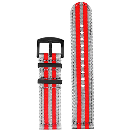 SCRUBY Glattes Nylonriemen 20 22 mm Schnellfreisetzung Herren Armband Armband Watchband(B09,20mm) von SCRUBY