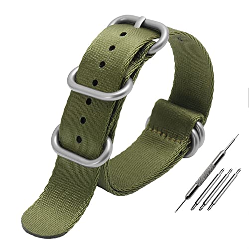SCRUBY Nato-Nylon-Armband für OMG Canned 007, mehrfarbig, weich, seidig, 20 mm, 22 mm, Canvas-Armbänder, 22 mm, Achat von SCRUBY