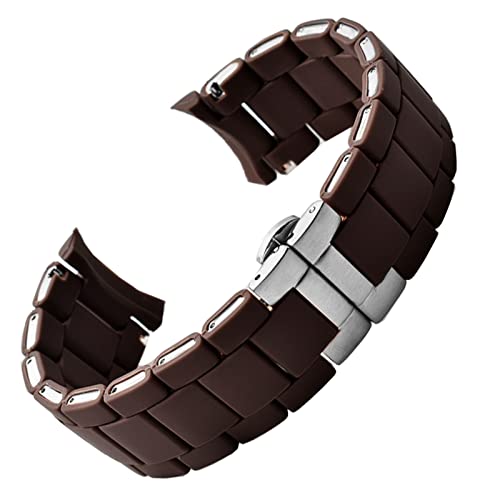 SCRUBY Uhrenarmband aus Stahl Gummi schwarz Gummi schwarz weiß für Armani AR5905 | 5906 | 5920 | 5919 | 5859 Damen 20mm Man 23mm Armband, 23mm, Achat SCRUBY Uhrenarmband aus Stahl Gummi schwarz Gummi schwarz weiß für Armani AR5905 | 5906 | 5920 | 5919 | 5859 Damen 20mm Man 23mm Armband, 23mm, Achat von SCRUBY