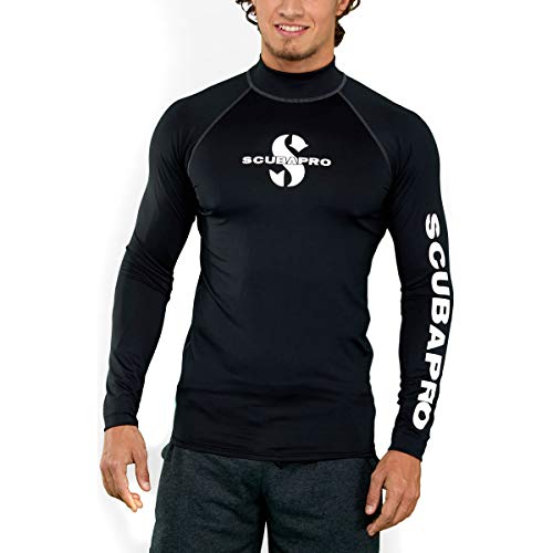 Scubapro Herren Hoher Halsausschnitt Rashguard, Schwarz, Large von SCUBAPRO