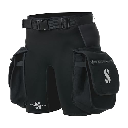 SCUBAPRO Hybrid Cargo Damen Taucher-Shorts, 1 mm, X-Schaum-Neopren, mit großen Taschen und verstellbarem Gürtel, Größe M von SCUBAPRO