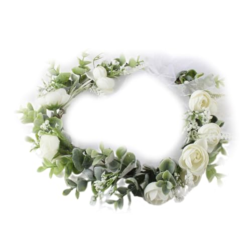 Brautblume für Hochzeit, Blumengirlanden, Haarkranz, Blumenkranz, Blumenstirnbänder, Blumenstirnbänder für Damen von SCUDGOOD