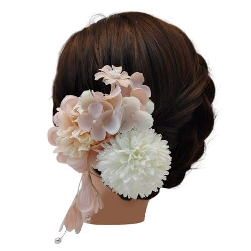 Dekorative Hortensien-Blumen-Haarspange mit Fransen, Haarnadel für Damen, chinesisches Kostüm, Haarstyling-Werkzeug, Frauenkamm für Partys, Hochzeiten von SCUDGOOD