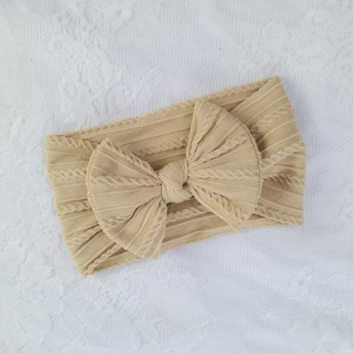 Haarschmuck Baby Bowknot Stirnband Weich Elastisch Geknotete Kopfbedeckung Breites Band Haarbänder Stirnbänder Kopfwickel Haarbänder Haarbänder von SCUDGOOD