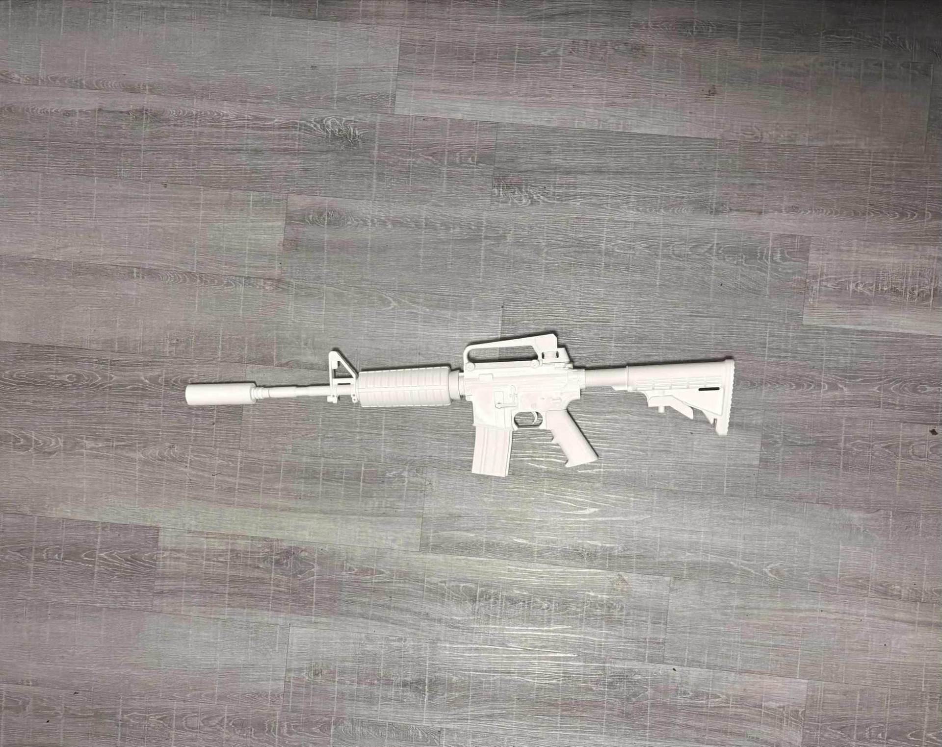 M4A1-S - Counter Strike Replikat Echte Größe Voll Weiß Fertig Zum Bemalen/Verschleifen von SCUZZAJ