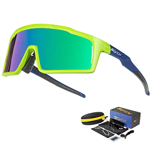 SCVCN Polarisierte Radfahrerbrille Sonnenbrille mit 3 Austauschbaren Gläsern für Männer Frauen Laufen Volleyball Tennis Autofahren Angeln Softball Bergsteigen Golf Wandern HD Hochkontrastlinsen 13 SCVCN Polarisierte Radfahrerbrille Sonnenbrille mit 3 Austauschbaren Gläsern für Männer Frauen Laufen Volleyball Tennis Autofahren Angeln Softball Bergsteigen Golf Wandern HD Hochkontrastlinsen 13 von SCVCN