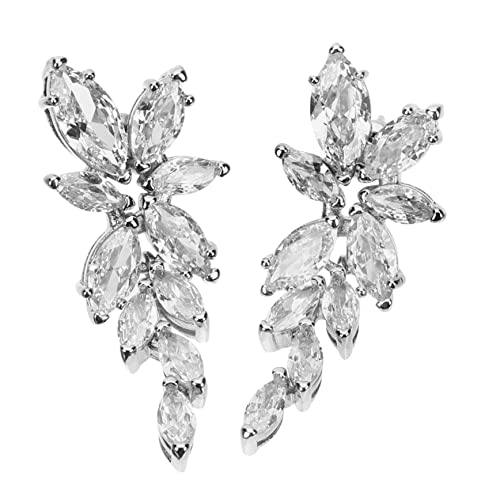 1 Paar exquisite Zirkon -Strass -Ohrringe für Frauen elegante Kristallohranhänger für Hochzeiten und besondere Anlässe für Jubiläen und Valentinstag. von SCWZZWSY