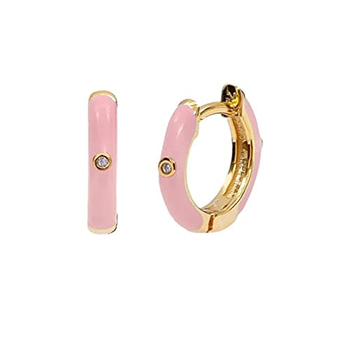 9 Farben Reifen Ohrringe für Frauen runde Persönlichkeit Tropf Trend Piercing Ohrring Schmuck von SCWZZWSY