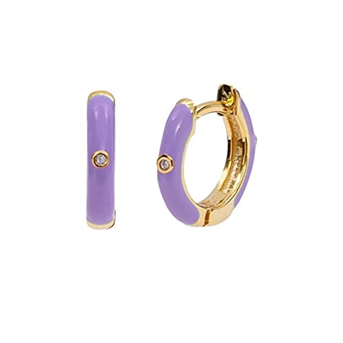 9 Farben Reifen Ohrringe für Frauen runde Persönlichkeit Tropf Trend Piercing Ohrring Schmuck von SCWZZWSY