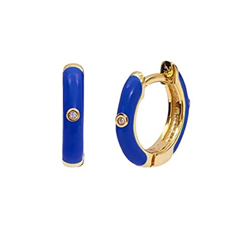 9 Farben Reifen Ohrringe für Frauen runde Persönlichkeit Tropf Trend Piercing Ohrring Schmuck von SCWZZWSY