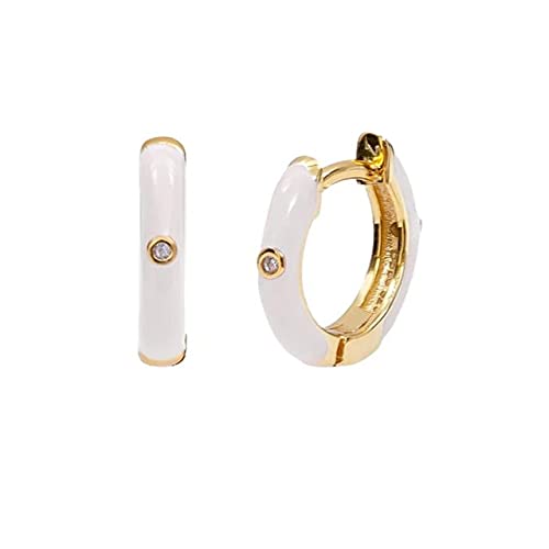 9 Farben Reifen Ohrringe für Frauen runde Persönlichkeit Tropf Trend Piercing Ohrring Schmuck von SCWZZWSY