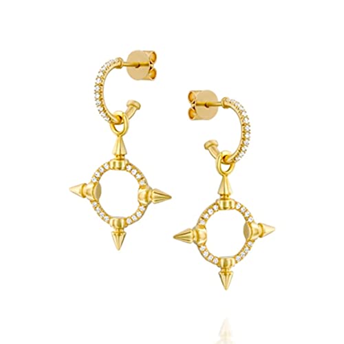 Echte personalisierte Hölzerohrringe für Frauen Zirkon Perle Piercing Ohrringschmuck von SCWZZWSY