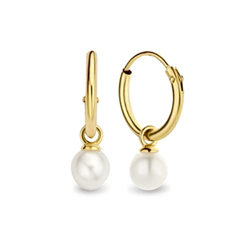 Echte personalisierte Hölzerohrringe für Frauen Zirkon Perle Piercing Ohrringschmuck von SCWZZWSY