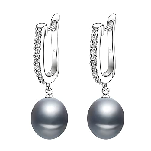 Echtes frischwassergraues Perlenohrringe für Frauen, Ohrringe Geburtstagsgeschenk Echtes frischwassergraues Perlenohrringe für Frauen, Ohrringe Geburtstagsgeschenk von SCWZZWSY