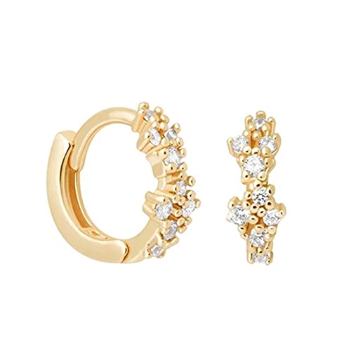 Feiner Schmuck echte Reifenohrringe für Frauen Kristall Zirkon durchdringten Ohrring Feiner Schmuck echte Reifenohrringe für Frauen Kristall Zirkon durchdringten Ohrring von SCWZZWSY