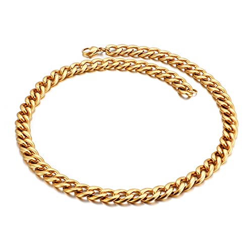 Herrenarmbänder, einfache kubanische Kette Edelstahlarmband für Männer von SCWZZWSY