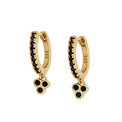 Kleine schwarze Zirkon -Reifenoopringe für Frauen runden Kreis Piercing Ohrringschmuck Kleine schwarze Zirkon -Reifenoopringe für Frauen runden Kreis Piercing Ohrringschmuck von SCWZZWSY