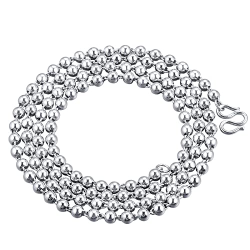 Mädchen Schmuck Zubehör Halskette Halskette Frauen für Anhänger einfache Kette breite 2,5 mm Kugelkette, 50 cm Dekorationen von SCWZZWSY