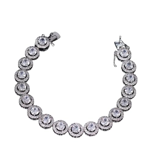 Neu für trendy 2025 Luxus runde Form Zirkonarmband für Frauen Klassische Kristallkette Kubische Zirkonia -Armbänder weibliche Hochzeit Schmuck 2025 Schmuck Mode Accessoires kreatives Geschenk von SCWZZWSY