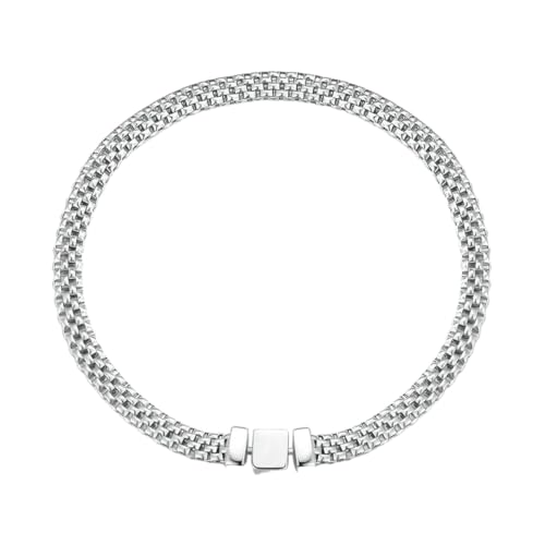 Neues 2026 Unisex 925 Sterling Silber Classic Square Schnalle Armband Retro -Kettenkette Link für Frauen Platin -plattierter Dekoration Schmuck Luxus mit Ihnen Accessoires Trendy für Frauen und von SCWZZWSY