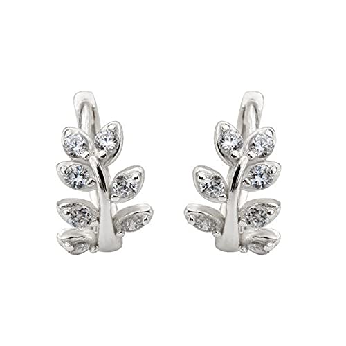 Olivenzweigkranz Ohrringe Frauen Pavé Kristallohrknochen Clip Hochzeit Schmuck Schmuck von SCWZZWSY