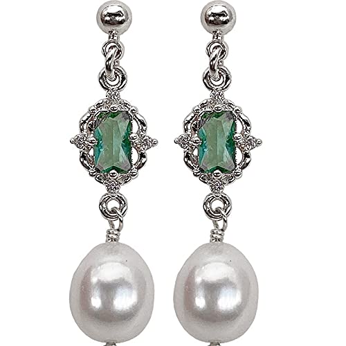 Palast Smaragd-Kristallohrringe Frauen Perle Quasten High-End großzügige Partyschmuck Palast Smaragd-Kristallohrringe Frauen Perle Quasten High-End großzügige Partyschmuck von SCWZZWSY