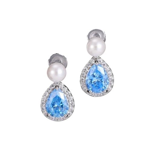 Perle einfache vielseitige Ohrringe Zirkon tdrop Ohrringe für Frauen von SCWZZWSY