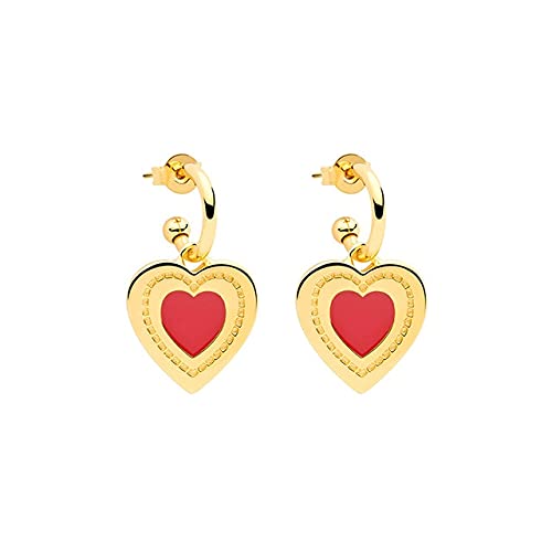 Personalisierte herzförmige Zirkon-Anhängerpendellöte Ohrringe Frauen Schmuck Pendientes Personalisierte herzförmige Zirkon-Anhängerpendellöte Ohrringe Frauen Schmuck Pendientes von SCWZZWSY