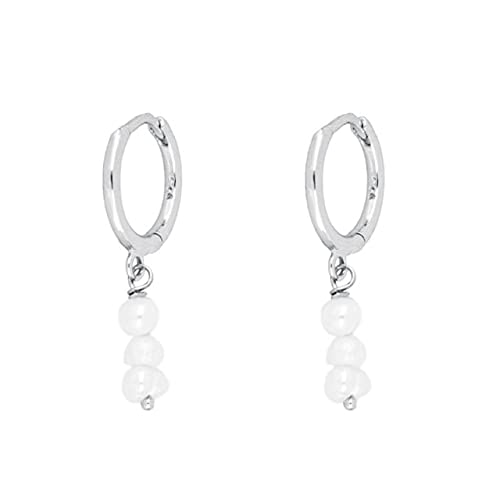 Quadratische Zirkonperlen echte Hoop -Ohrringe für Frauen rund durchdringende Ohrringschmuck Pendientes von SCWZZWSY