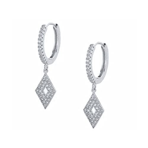 Reifenohrringe für Frauen Blüten Mond Zirkonstierstichring Ohrring Juwely Pendientes von SCWZZWSY