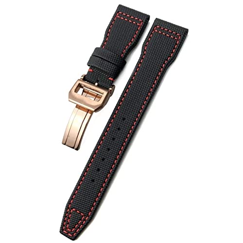 SCWZZWSY 20mm 21 mm 22 mm gewebte Nylon -Uhr -Gurt -Schnallen -Schnallen -Wachbands für IWC Pilot Mark Portugieser Portofino -Armband geeignet von SCWZZWSY